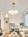 modern white pe acrylic tulip chandelier copper