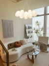 modern white pe acrylic tulip chandelier copper