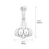 modern white pe acrylic tulip chandelier copper