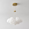 modern white pe acrylic tulip chandelier copper