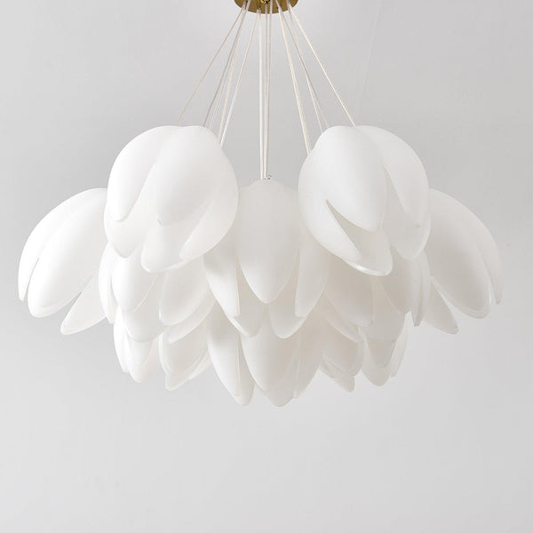 modern white pe acrylic tulip chandelier copper