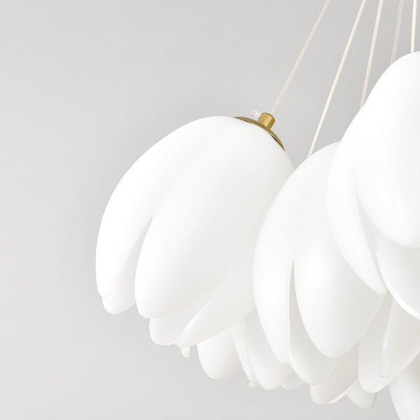modern white pe acrylic tulip chandelier copper