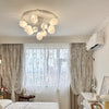modern white pe tulip semi flush ceiling light