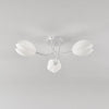 modern white pe tulip semi flush ceiling light