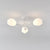 modern white pe tulip semi flush ceiling light