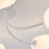 modern white pe tulip semi flush ceiling light