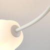 modern white pe tulip semi flush ceiling light