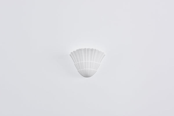 modern white plaster sculptural wall sconce