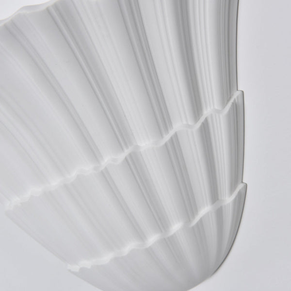 modern white plaster sculptural wall sconce