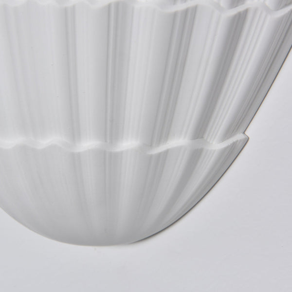 modern white plaster sculptural wall sconce