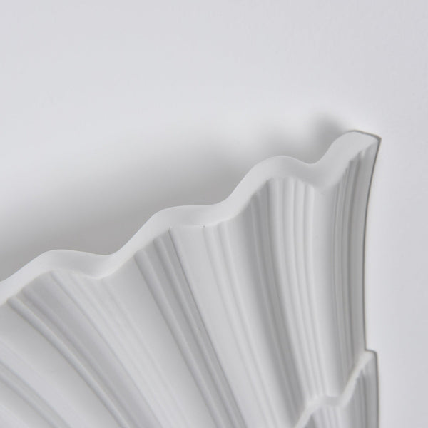 modern white plaster sculptural wall sconce