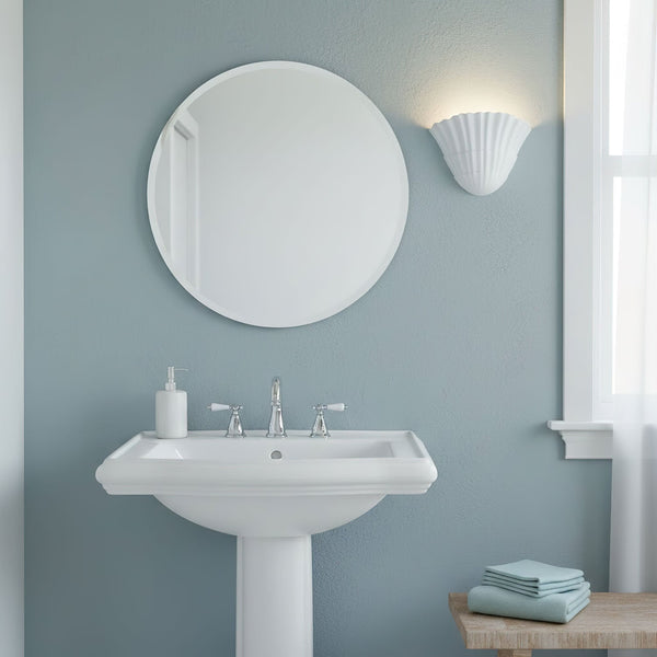 modern white plaster sculptural wall sconce