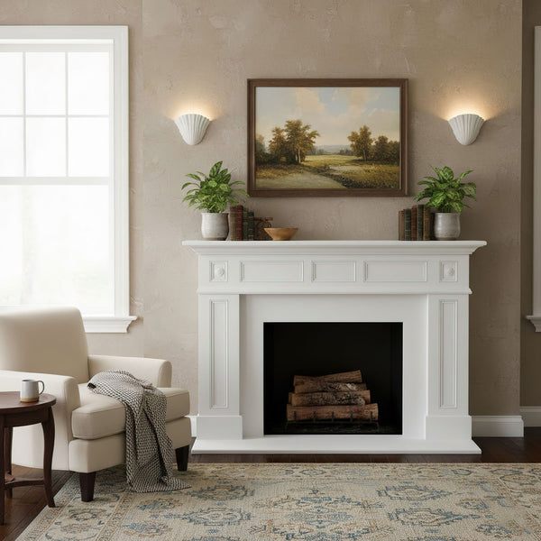 modern white plaster sculptural wall sconce