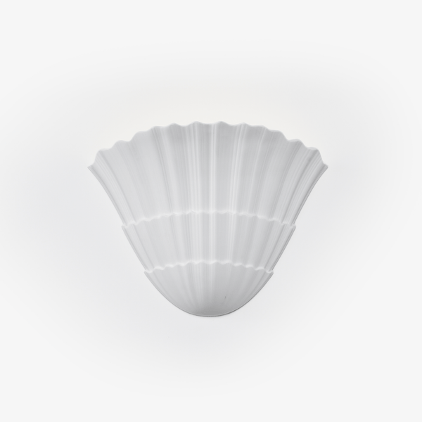 modern white plaster sculptural wall sconce
