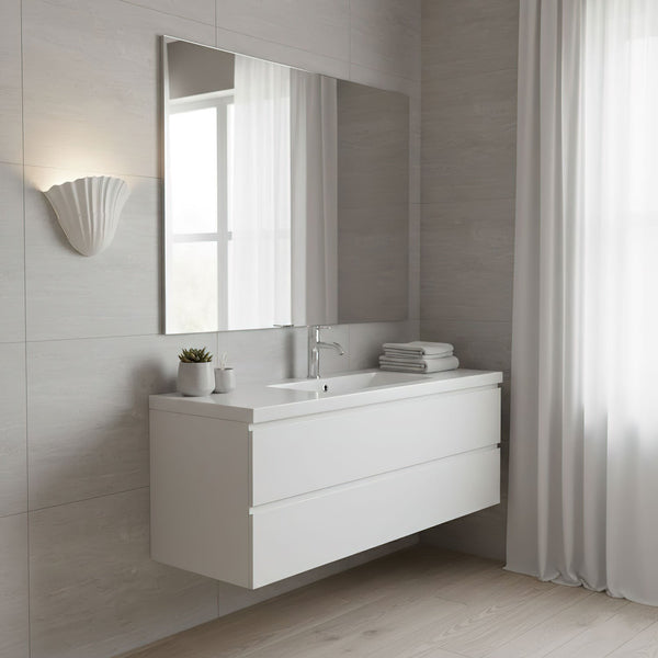 modern white plaster sculptural wall sconce