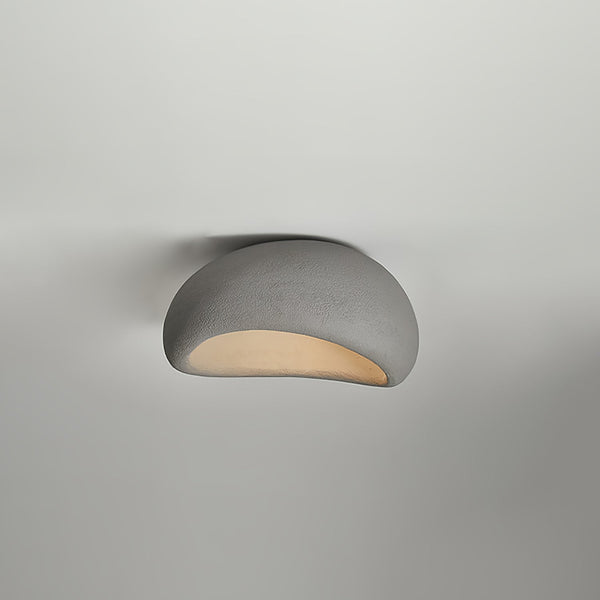 modern white polystyrene cloud flush mount ceiling light