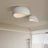 modern white polystyrene cloud flush mount ceiling light