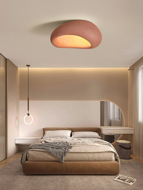 modern white polystyrene cloud flush mount ceiling light
