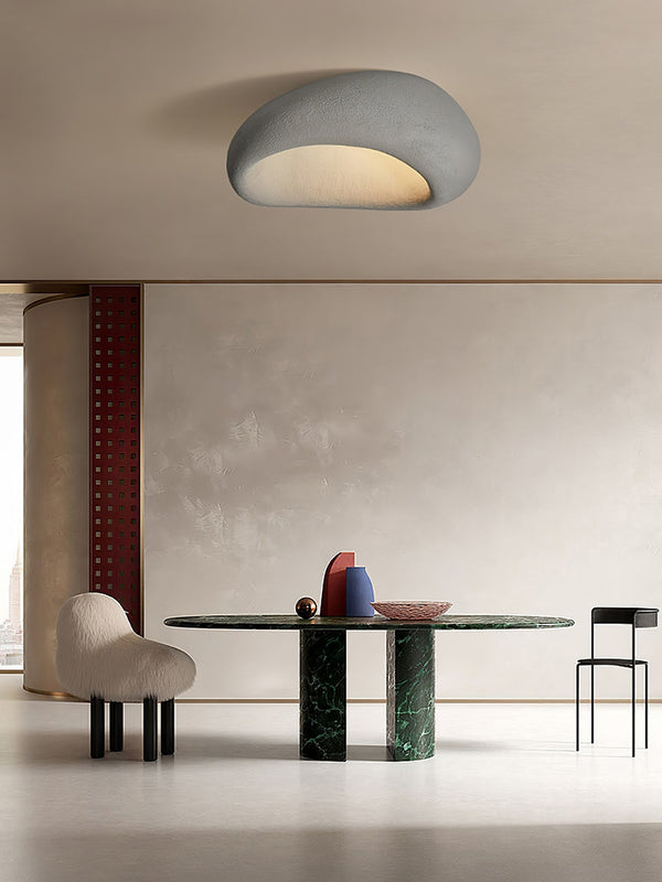 modern white polystyrene cloud flush mount ceiling light
