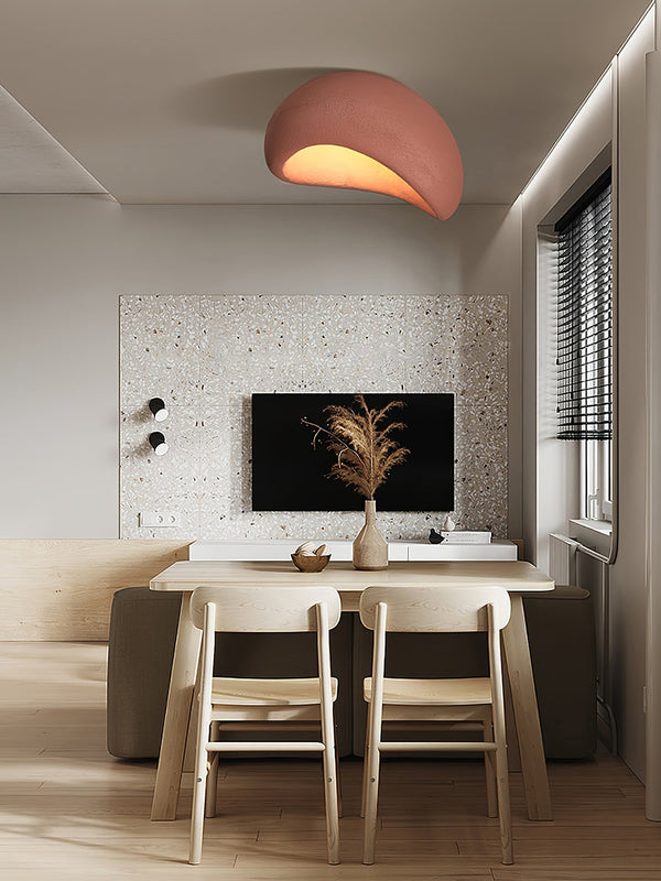 modern white polystyrene cloud flush mount ceiling light