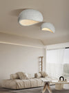 modern white polystyrene cloud flush mount ceiling light