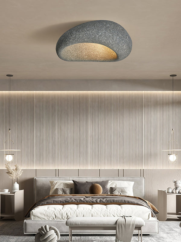 modern white polystyrene cloud flush mount ceiling light