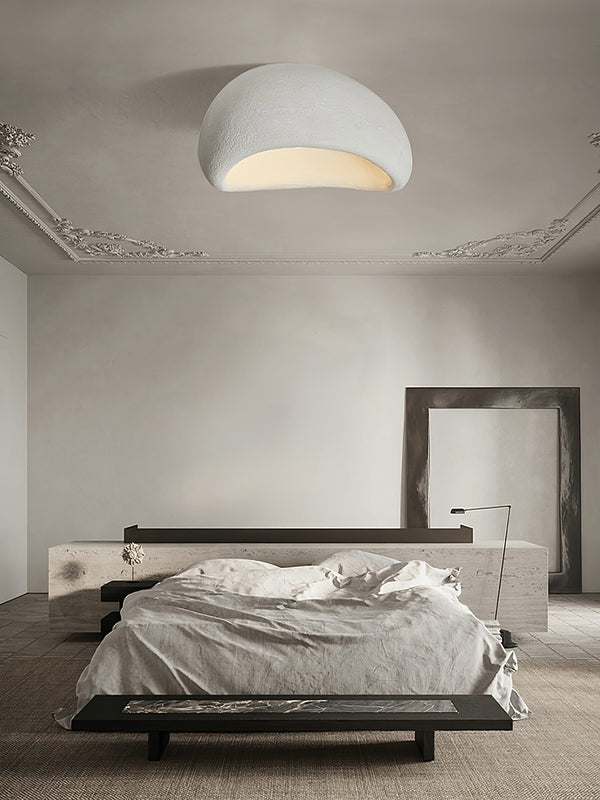 modern white polystyrene cloud flush mount ceiling light