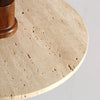 modern white travertine globe pendant light