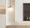 modern white travertine globe pendant light