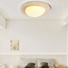 modern white travertine oval led ceiling light