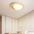 modern white travertine oval led ceiling light