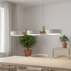 modern white wood metal 3 head pendant light