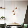 modern yellow travertine 3 sphere pendant light
