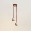 modern yellow travertine 3 sphere pendant light