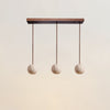 modern yellow travertine 3 sphere pendant light