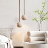 modern yellow travertine 3 sphere pendant light