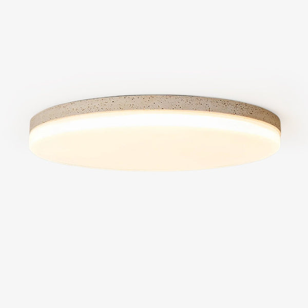modern yellow travertine acrylic flush mount ceiling light