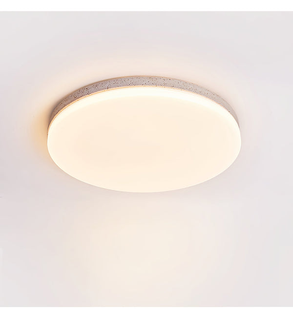 modern yellow travertine acrylic flush mount ceiling light