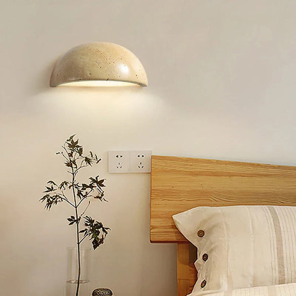 modern yellow travertine art wall lamp