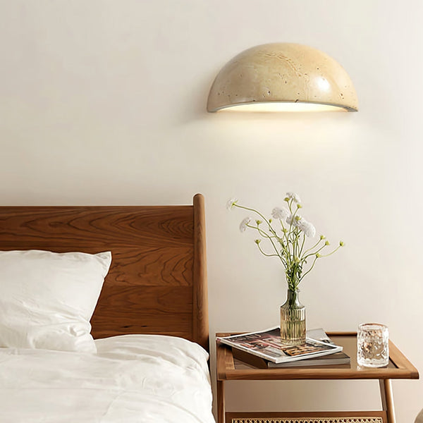 modern yellow travertine art wall lamp