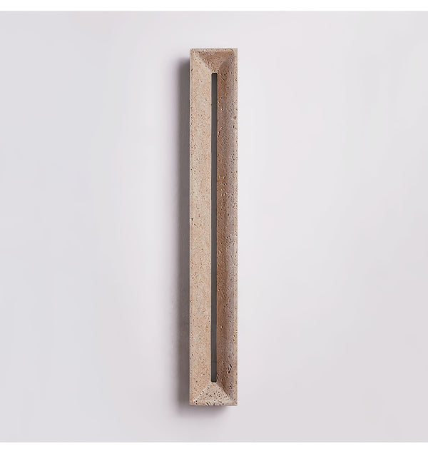 modern yellow travertine beam led wall sconce