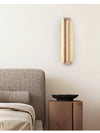 modern yellow travertine beam led wall sconce
