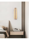 modern yellow travertine beam led wall sconce