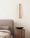 modern yellow travertine beam led wall sconce