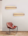 modern yellow travertine beam led wall sconce