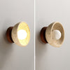 modern yellow travertine bowl wall sconce