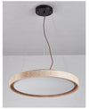 modern yellow travertine circle led pendant light