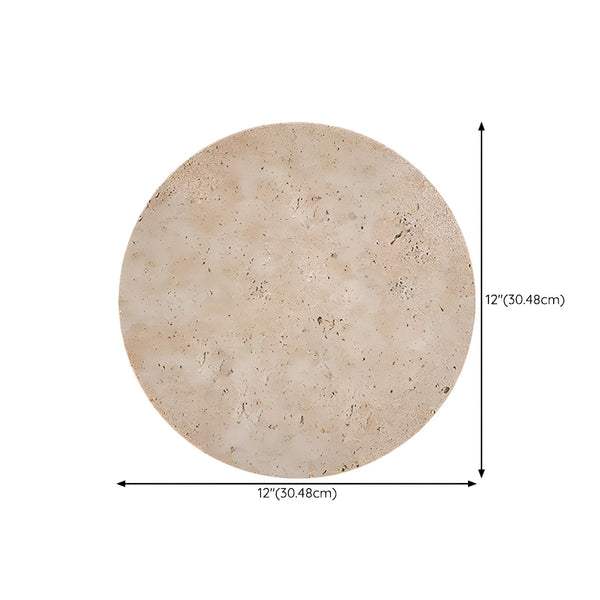 modern yellow travertine circle led wall sconce