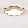 modern yellow travertine cloud flush mount ceiling light