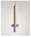 modern yellow travertine column pendant light